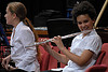 Teens playing flute photograph.